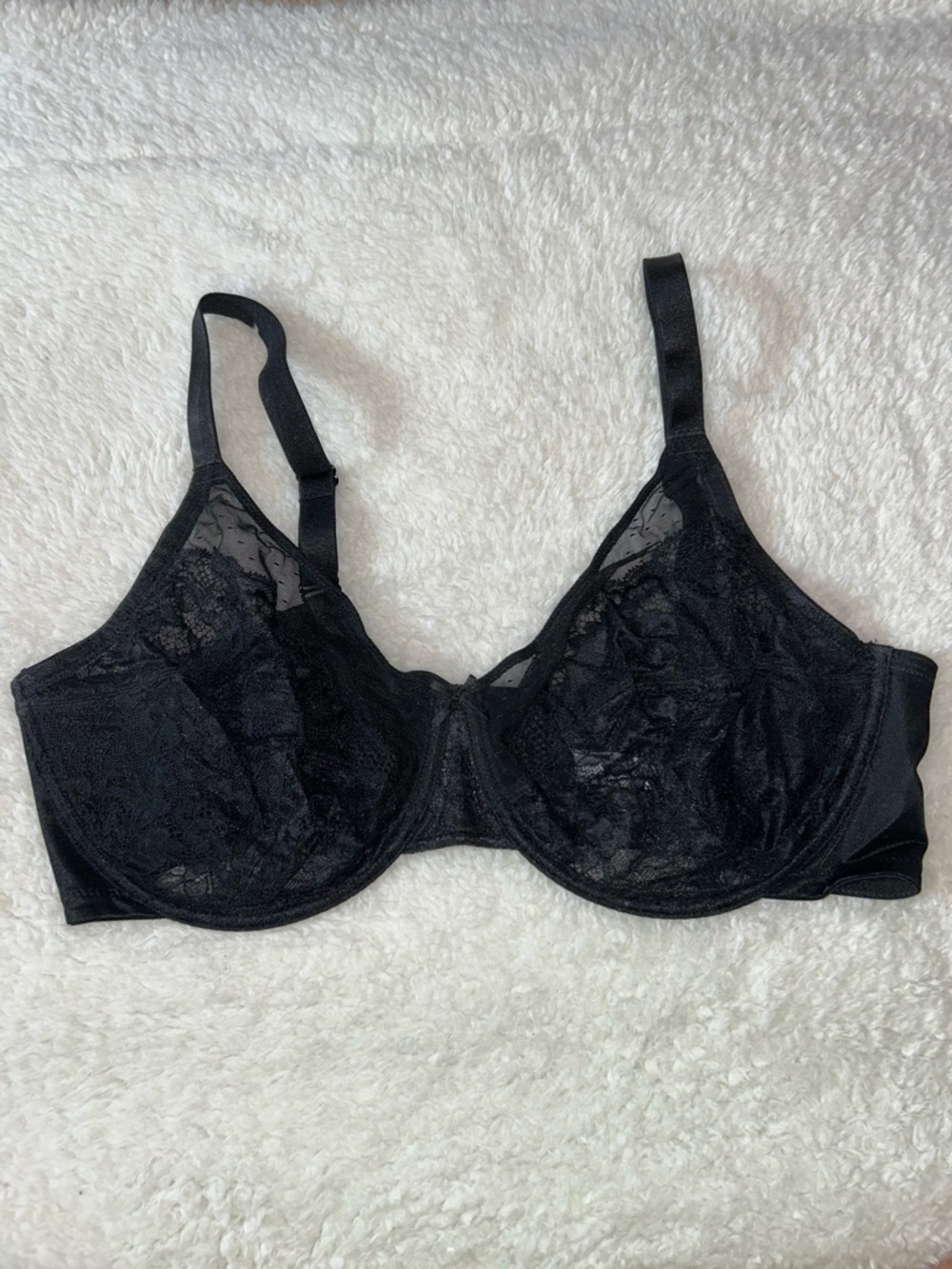 HSIA Lace Underwire Bra 40DD Black NWOT